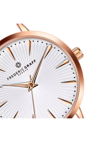 Montre à quartz en acier et plaqué ion or rose Orizaba - Doré rose et argenté - Frederic Graff