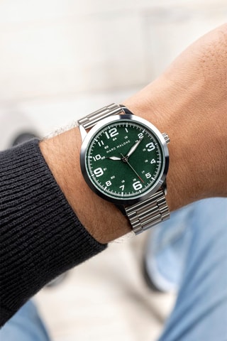 Montre à quartz en acier inoxydable - Argenté - Marc Malone