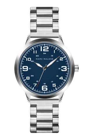 Montre à quartz en acier inoxydable - Argenté - Marc Malone