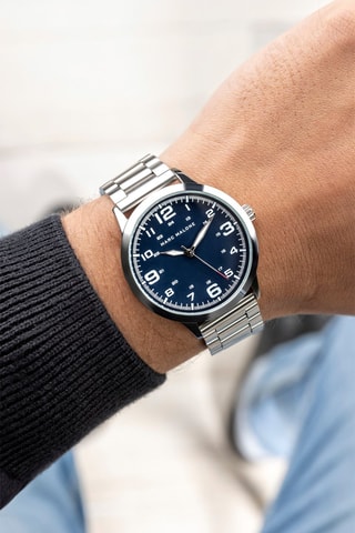 Montre à quartz en acier inoxydable - Argenté - Marc Malone