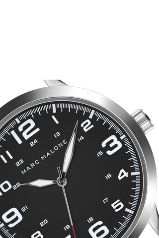 Montre à quartz en acier inoxydable - 
Argenté - Marc Malone