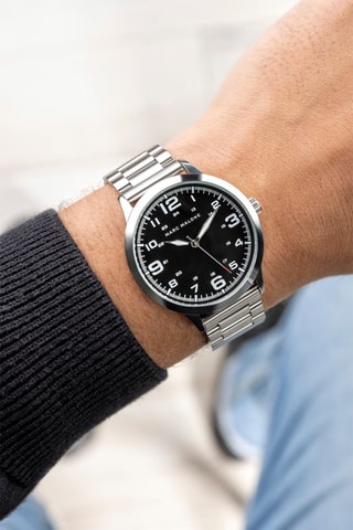 Montre à quartz en acier inoxydable - 
Argenté - Marc Malone