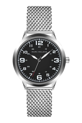 Montre à quartz en acier inoxydable - 
Argenté - Marc Malone