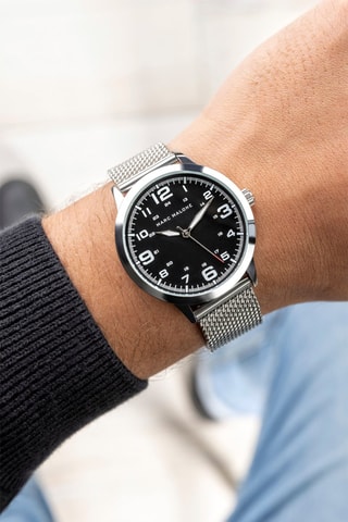 Montre à quartz en acier inoxydable - 
Argenté - Marc Malone