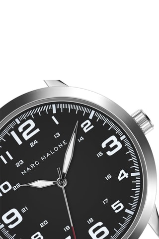 Montre à quartz en acier inoxydable - 
Argenté - Marc Malone