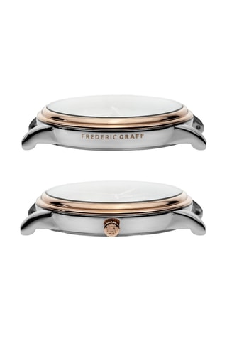 Montre à quartz en acier - 
Noir et doré rose  - Frederic Graff