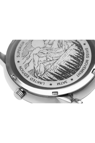 Montre à quartz en acier - 
Noir et doré rose  - Frederic Graff