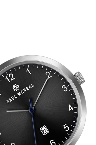Montre à quartz en acier inoxydable - Argenté - Paul McNeal