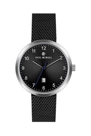 Montre à quartz en acier - 
Noir et argenté - Paul McNeal