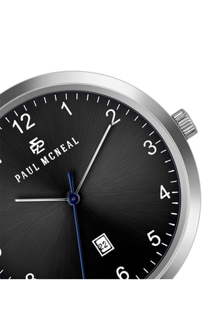 Montre à quartz en acier - 
Noir et argenté - Paul McNeal