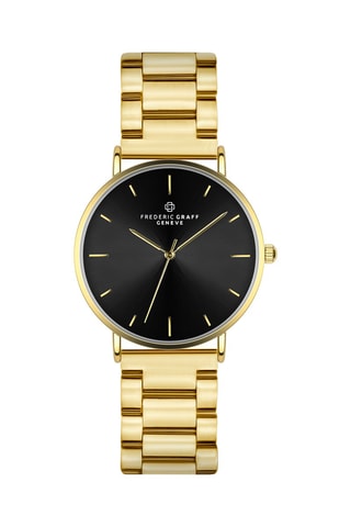Montre à quartz en acier - Doré et noir - Frederic Graff