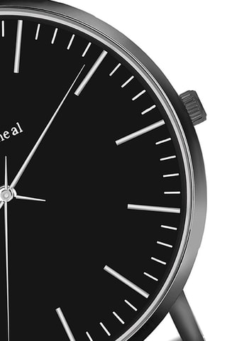 Montre à quartz en acier - Noir  - Paul McNeal