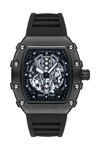 Montre à quartz en silicone - Noir - Marc Malone