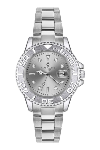 Montre à quartz en acier - Argenté - Marc Malone