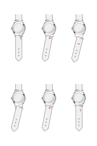 Reloj de cuarzo de acero - Plateado y blanco - Marc Malone