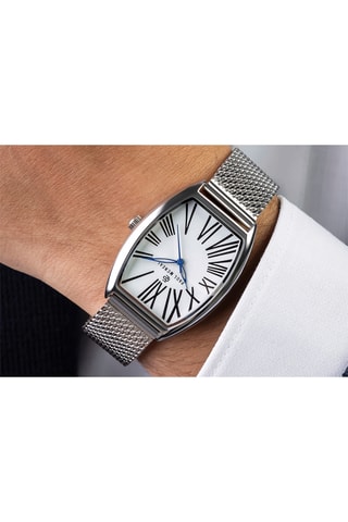 Montre à quartz en acier - Argenté et blanc - Paul McNeal