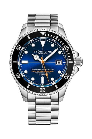 Reloj automático de acero Depthmaster Heritage - Plateado y negro 