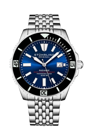 Reloj de inmersión automático de acero - Plateado y negro