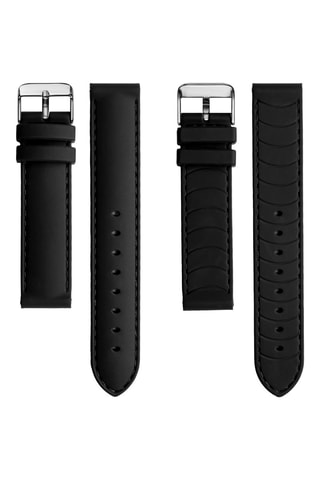 Montre à quartz en silicone San - Noir et orange