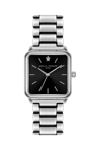 Montre à quartz en acier Night Voyage - Argenté
