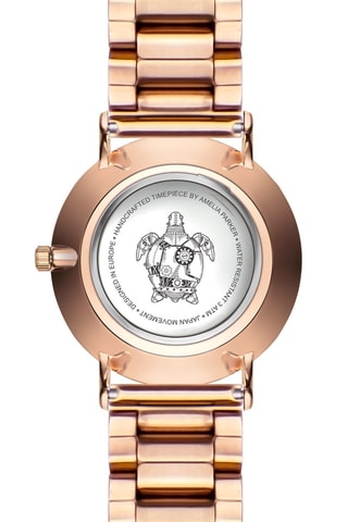 Montre à quartz en acier - Doré rose et blanc