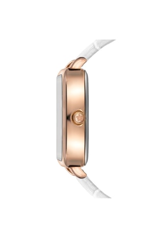 Montre à quartz en cuir Bay - Blanc