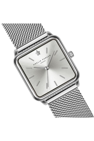 Montre à quartz en acier Plaza - Argenté
