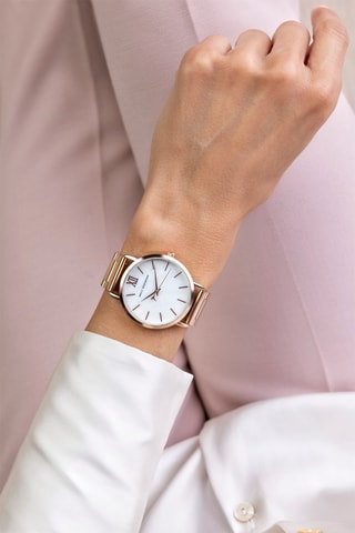 Montre à quartz en acier - Doré rose - Victoria Walls