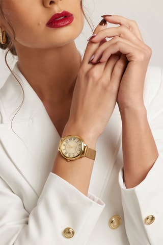 Montre à quartz en acier Chic - Doré