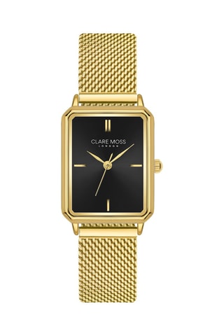 Montre à quartz en acier Carlie - Doré et noir