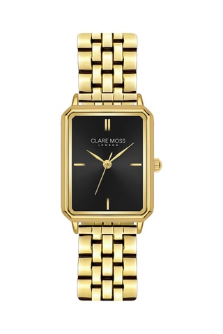 Montre à quartz en acier Carlie - Doré et noir