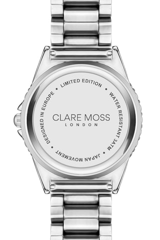 Montre à quartz en acier, nacre et zircons Mayfair - Argenté et blanc 