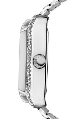 Montre à quartz en acier et zircons Wimbledon