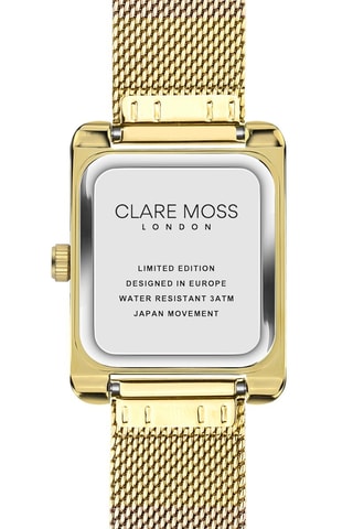 Montre à quartz en acier et zircons C&M