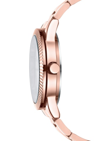 Montre à quartz en acier - Doré rose et blanc