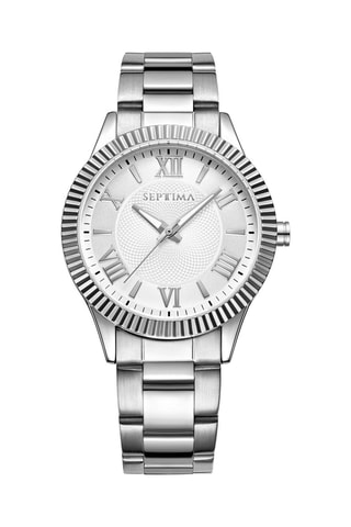 Montre à quartz en acier - Argenté et blanc