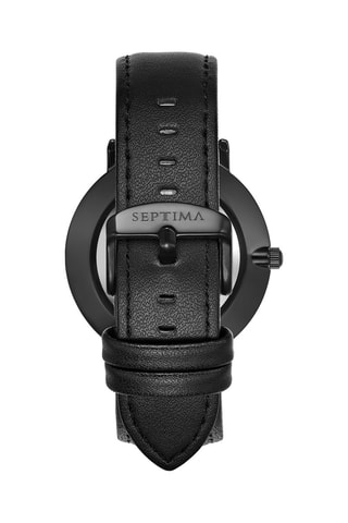 Reloj de cuarzo de piel - Negro