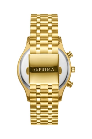 Reloj de cuarzo de acero - Cronógrafo - Dorado