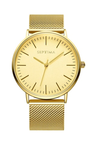 Reloj de cuarzo de acero - Dorado