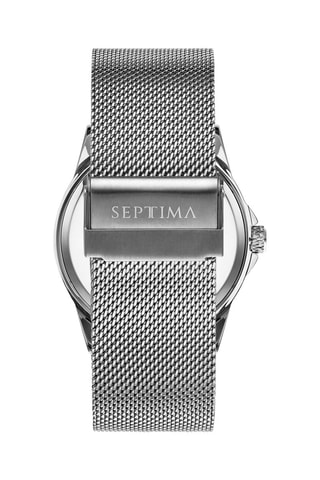 Reloj de cuarzo de acero - Plateado y blanco