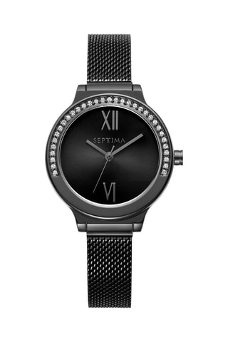Montre à quartz en acier - Noir 