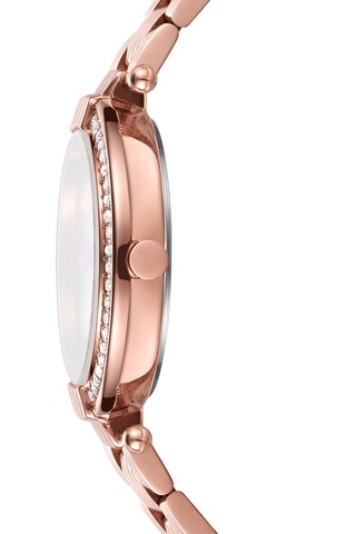 Montre à quartz en acier - Doré rose et argenté
