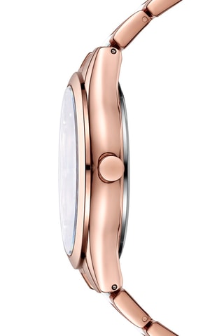 Montre à quartz en alliage - Blanc et doré rose