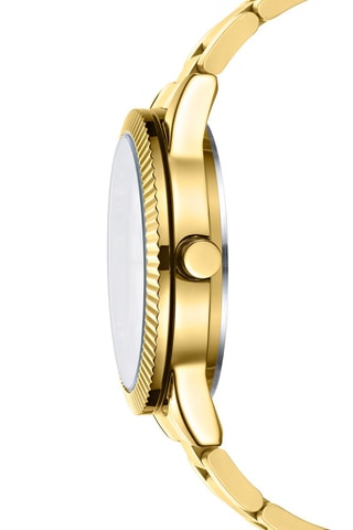Montre à quartz en acier - Doré et vert