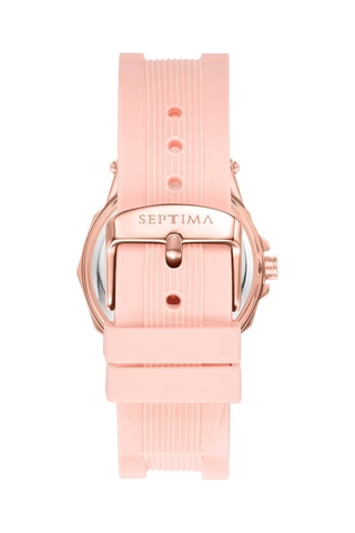 Montre à quartz en silicone - Rose et doré rose