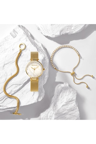 Coffret montre à quartz en acier et bracelets