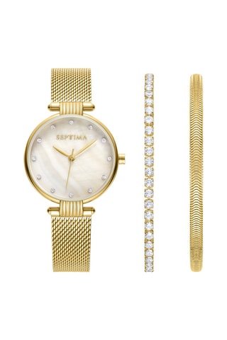 Coffret montre à quartz en acier et bracelets