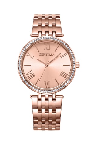 Montre à quartz en alliage - Doré rose
