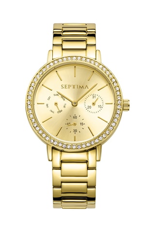 Montre à quartz en acier - Doré 