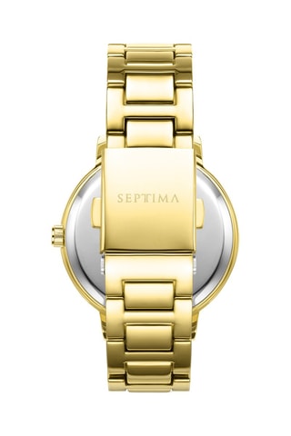 Montre à quartz en acier - Doré 